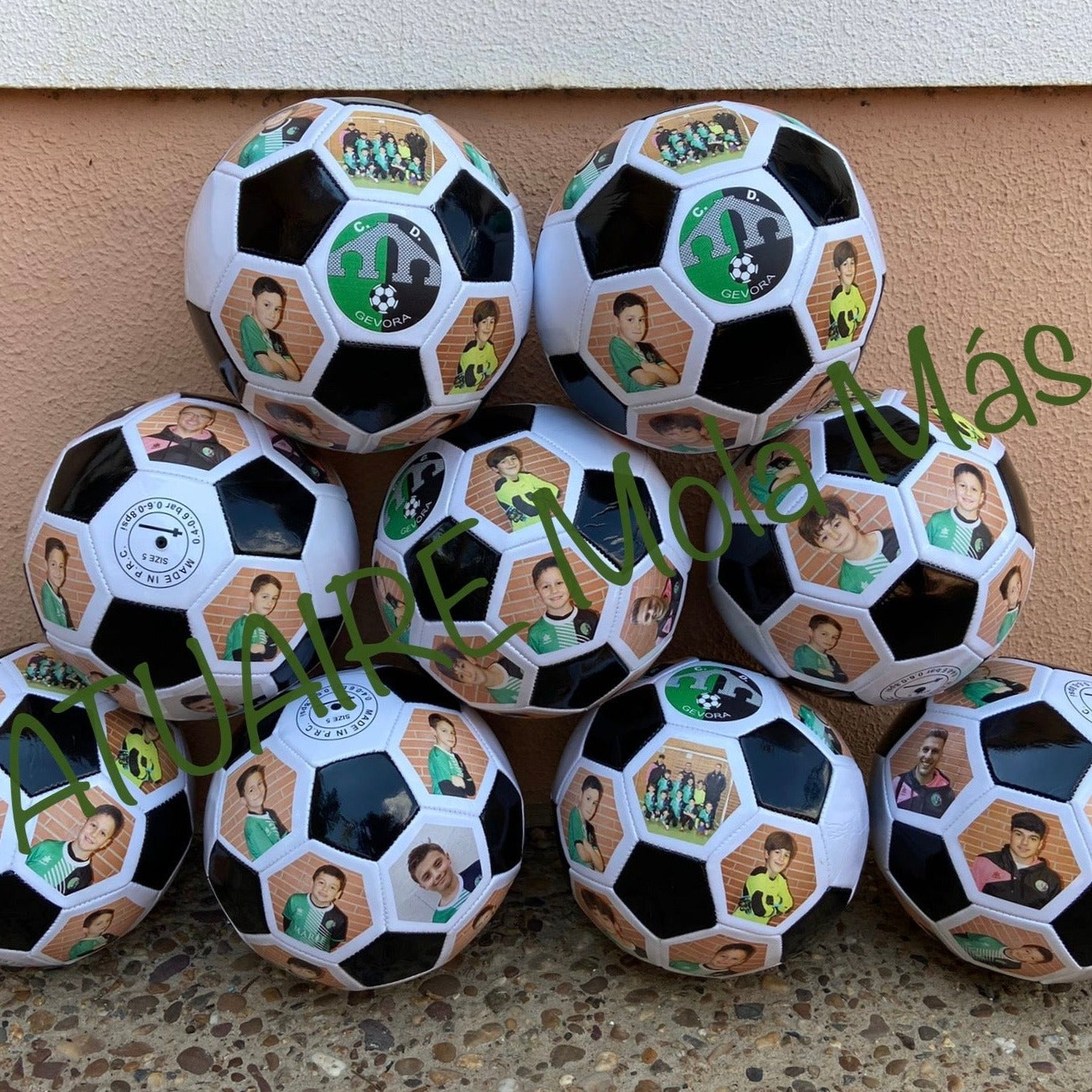 Balón de fútbol personalizado con fotos