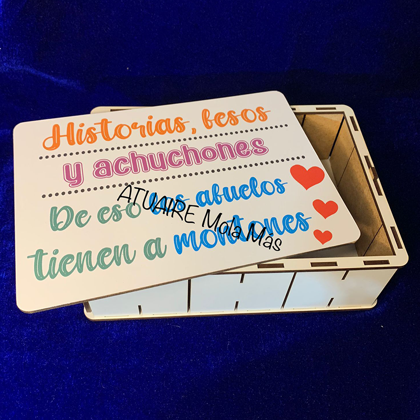 Caja de madera para los abuelos