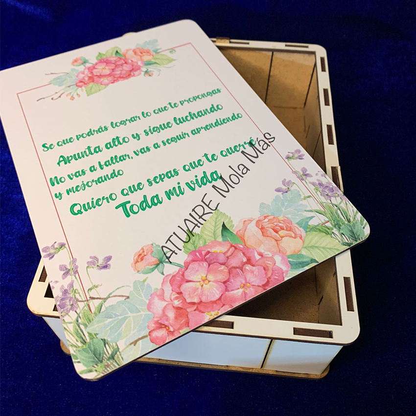 Caja de madera - Se que podrás lograr todo lo que te propongas...