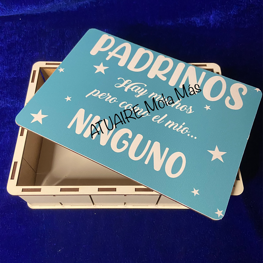 Caja de madera para los padrinos