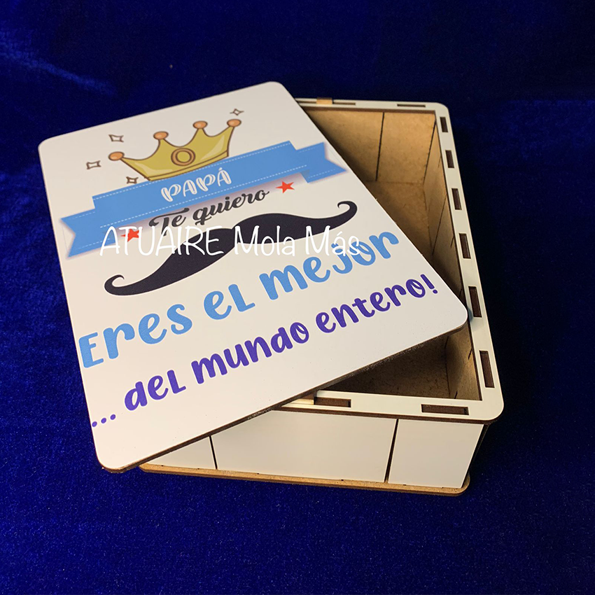 Caja de madera para papá