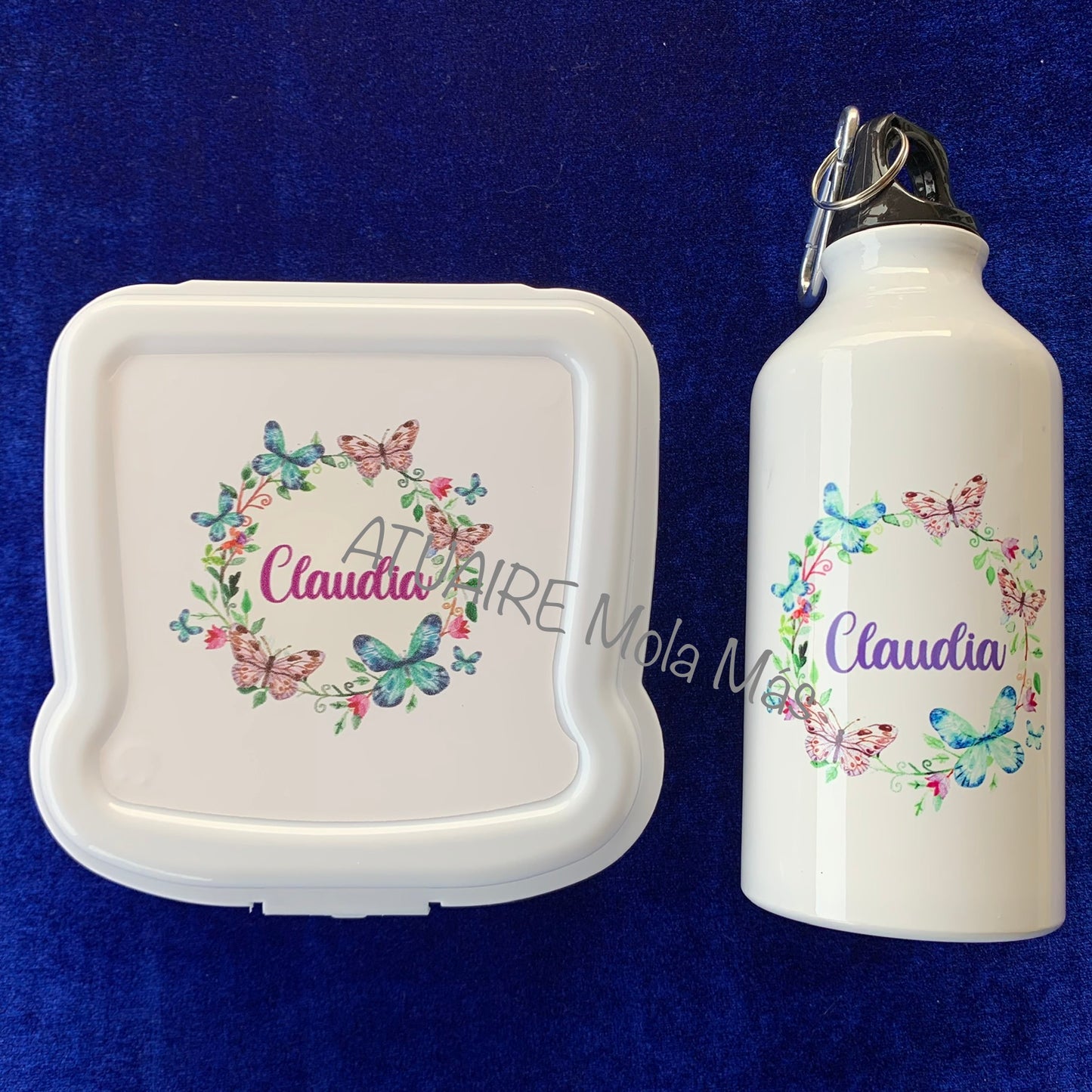 Bidón 400ml personalizado - Modelo mariposas