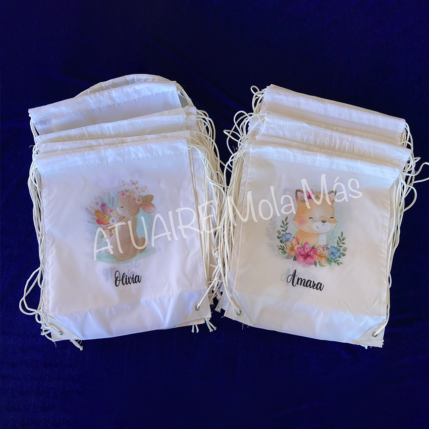 Mochila acrílica personalizada